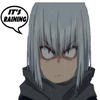 🌂 079a2b03 IT'S RAINING anime, lluvia, manga, pegatina telegram sticker