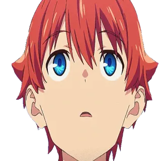 🙄 634da6df Anime, Personaje, Dibujo animado, Sticker, Chico, Pelo rojo telegram sticker