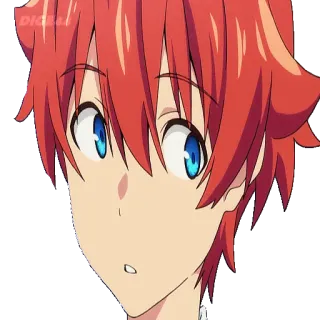 🤔 71109404 Anime, Personaje, Pelo Rojo, Chico, Dibujo Animado telegram sticker