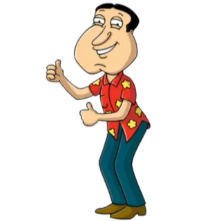 👅 97b56872 Glenn Quagmire Family Guy glenn quagmire, family guy, cartoon character, thumbs up telegram sticker
