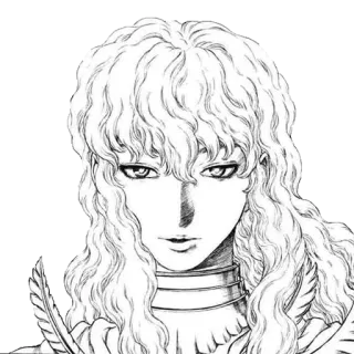 😳 828241f2 Griffith Berserk Anime, Manga, Griffith, Berserk, Fantasy telegram sticker