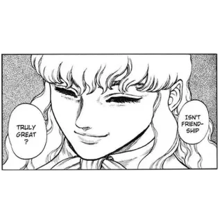 🕴 b35cade3 TRULY GREAT? ISN'T FRIENDSHIP- Manga, Monochroom, Glimlach, Kunst, Strip telegram sticker