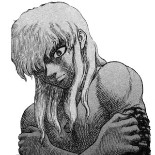 😖 f303f550 Griffith Berserk anime, manga, berserk, griffith, fantasy, personage telegram sticker
