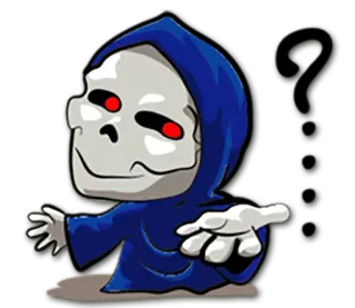 😐 5dc2459b kerangka, kematian, malaikat maut, kartun, menyeramkan, halloween telegram sticker