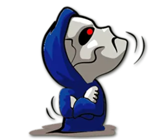 😏 665041d8 Kartun, Malaikat maut, Figur berjubah, Kerangka, Seni digital telegram sticker