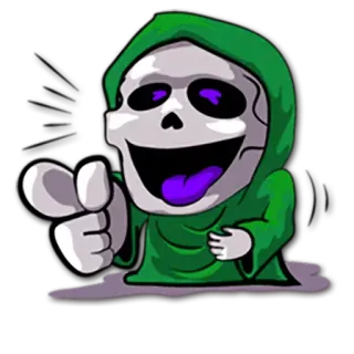 😄 06425440 骸骨, 死神, 死, 漫画, フード, 不気味, ハロウィン telegram sticker