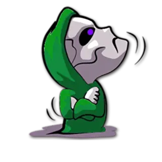 😏 e59d7ef0 漫画, フード付き, 骸骨, 死神 telegram sticker