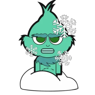 🥶 7abe4b63 Winter, Schnee, Eis, Schneeflocke, Figur, Cartoon, Monster, Frost telegram sticker