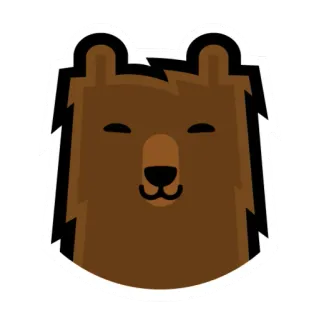 😊 22a7a785 Bär, Tier, niedlich, Cartoon, Kawaii telegram sticker