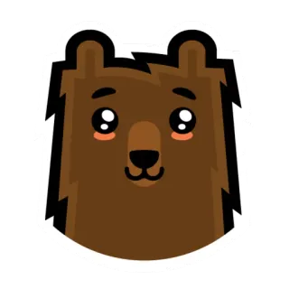 😊 640be054 Bär, süß, Tier, Cartoon, braun telegram sticker