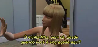 🤔 9a4a5d59 Ô minha filha, vem cá, desde quando você é engraçada aqui? 模拟人生, 电子游戏, 搞笑, 幽默 telegram sticker