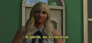 😅 d6910de8 Ai gente, eu to nervosa 模拟人生, 紧张, 游戏, 金色头发 telegram sticker