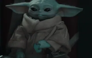 🟢 d9939497 Grogu The Mandalorian Grogu, Baby Yoda, The Mandalorian, Star Wars, süß, grün whatsapp sticker