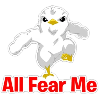 🤣 d4de8236 All Fear Me vogel, angst, einstellung, cartoon, tier, bedrohung, aggressiv telegram sticker