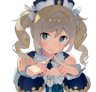 🥺 5ab1416c Barbara Genshin Impact Anime, Jeu vidéo, Genshin Impact, Barbara, Idole, Guérisseur whatsapp sticker