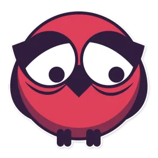 😥 c781b379 coruja, pássaro, animal, desenho animado, fofo, adesivo telegram sticker