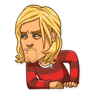 😑 027837ca Kartun, Rambut pirang, Potret, Emosi, Meme, Lucu telegram sticker