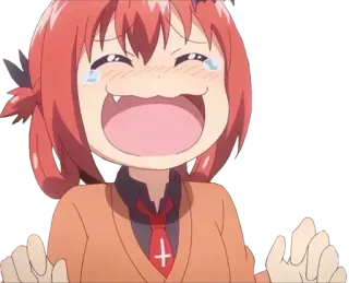 😂 d017a5f7 Satania Gabriel Dropout 애니메이션, 만화, 사타냐, 가브릴 드롭아웃, 귀여운, 우는, 악마 telegram sticker