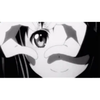 🙁 72ee48d1 Аниме, Мультфильм, Девушка, Мило telegram sticker