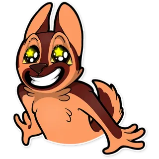 😍 6c6d71f6 狗, 卡通, 动物, 贴纸, 可爱 telegram sticker