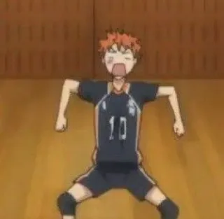 🍊 b0c29cd5 Hinata Shoyo Haikyuu!! 动漫, 排球少年, 日向, 翔阳, 排球, 运动 telegram sticker