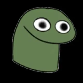 🍫 8457e463 漫画, ブロブ, キャラクター, 緑, 面白い, シンプル, イラスト telegram sticker