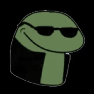 🍫 997f4986 ミーム, キャラクター, サングラス, クール, 緑, 面白い telegram sticker