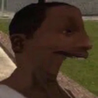 😬 e30b0490 CJ Grand Theft Auto: San Andreas CJ, Grand Theft Auto, San Andreas, мем, видеоигра telegram sticker