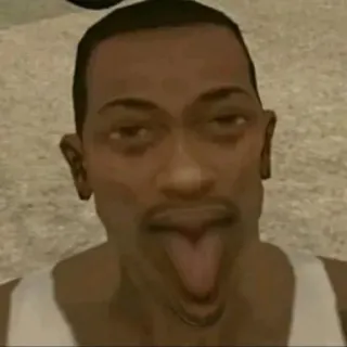 🥴 3c6bfcd2 CJ Grand Theft Auto: San Andreas ゲーム, キャラクター, CJ, GTA, グランド・セフト・オート, サンアンドレアス telegram sticker