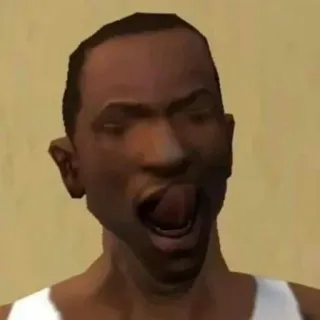 😋 45b10a4b CJ Grand Theft Auto: San Andreas CJ, グランド・セフト・オート, サンアンドレアス, ビデオゲーム, ミーム telegram sticker