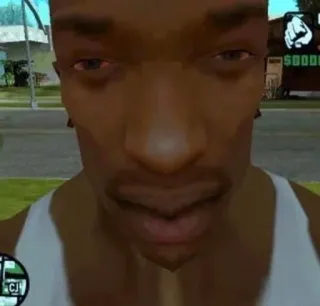 🌟 f887d76e CJ Grand Theft Auto: San Andreas CJ, グランド・セフト・オート, サンアンドレアス, ビデオゲーム, キャラクター, ゲーム telegram sticker