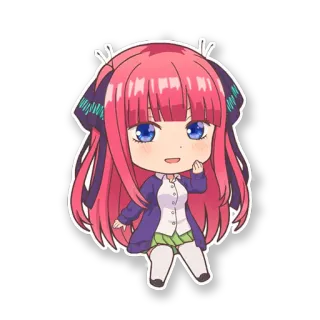 💜 312697e3 Nino Nakano The Quintessential Quintuplets Anime, Manga, Chibi, Personnage, The Quintessential Quintuplets, Nino Nakano telegram sticker