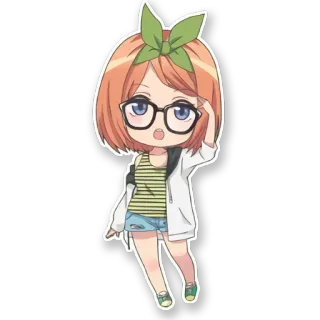 💚 a8e958b7 Anime, Chibi, Fille, Mignon, Dessin animé telegram sticker