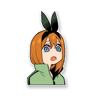 😯 e363e575 Yotsuba Nakano The Quintessential Quintuplets Anime, Manga, Kawaii, Mignon, Dessin animé telegram sticker
