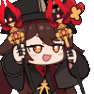 🤷‍♀️ 8897c0cc Hu Tao Genshin Impact Anime, Schattig, Genshin Impact, Videogame, Chibi telegram sticker