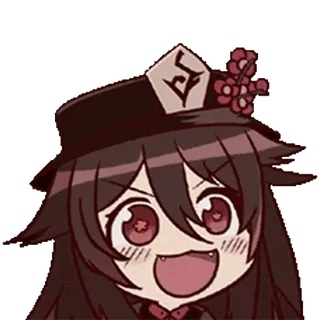 🤩 dde9fb78 Hu Tao Genshin Impact Anime, Game, Hu Tao, Genshin Impact, Schattig telegram sticker