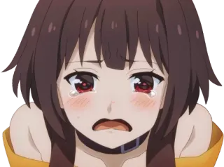 😭 5e56da03 Megumin Konosuba Anime, Pleurs, Triste, Fille, Megumin telegram sticker