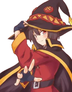 😎 81665904 Megumin Konosuba Anime, Manga, Magicien, Mignon, Explosion, Magie, Fille, Konosuba telegram sticker
