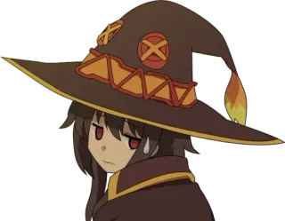 😕 8b3fce4f Megumin Konosuba Anime, Magie, Magicien, Fille, Mignon telegram sticker
