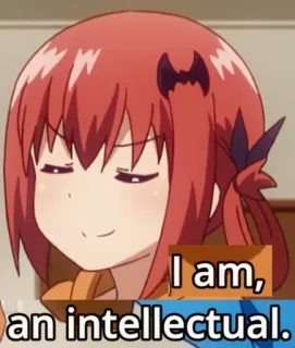 🙃 9bb03319 I am, an intellectual. Animé, Intellectuel, Mème, Dessin animé telegram sticker