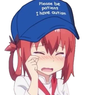 🙃 9c440f16 Please be patient I have autism Anime, Dessin animé, Pleurs, Autisme, Patient, Chapeau telegram sticker