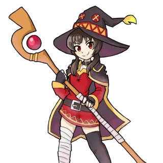 💫 e260199f Megumin Konosuba Anime, Manga, Mignon, Megumin, Konosuba, Magicien, Magie telegram sticker