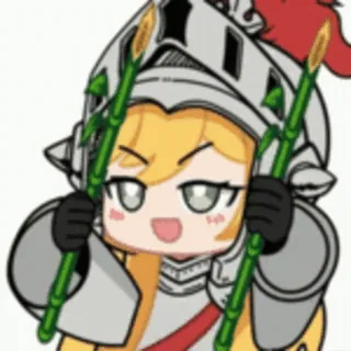 🥳 55fbeffb Ritter, Rüstung, Chibi, Cartoon, Mittelalter, Charakter, Fantasy telegram sticker