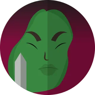 😛 a0295d9c Gamora Guardians of the Galaxy Гамора, Стражи Галактики, Marvel, персонаж, зеленый, супергерой telegram sticker