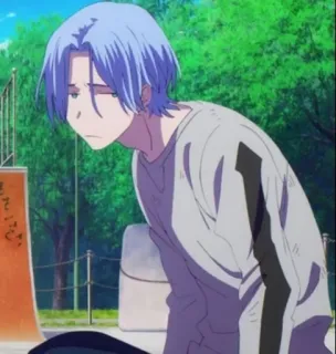 🌟 1b893b75 Langa Hasegawa SK8 the Infinity Аниме, Скейтбординг, Парень, Синие волосы, Sk8 the Infinity, Ланга Хасэгава, Персонаж, Мультфильм telegram sticker