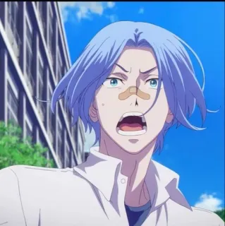 🌟 54c013fd Reki Kyan SK8 the Infinity Аниме, Травма, Бинт, Мультфильм, Sk8 the Infinity, Реки Кян telegram sticker