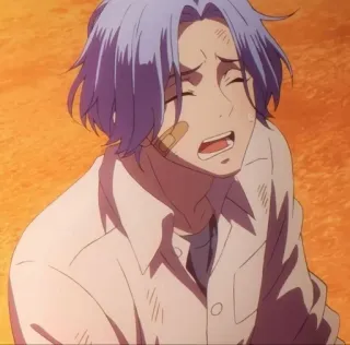 🌟 abf202ec Аниме, Грустный, Персонаж, Иллюстрация, Наклейка telegram sticker