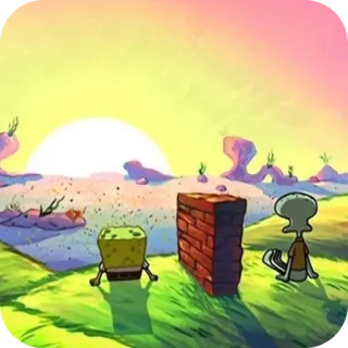 😔 a77d5d23 Spongebob Cartoon, Spongebob, Thaddäus, Landschaft, Sonnenuntergang telegram sticker