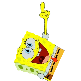 ☝️ 4cdf07fb Spongebob Bob l'éponge, dessin animé, drôle, jaune, personnage, Nickelodeon, idiot telegram sticker