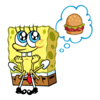 🍔 0113daa9 Spongebob スポンジ・ボブ, アニメ, ハンバーガー, 食べ物, ニコロデオン telegram sticker